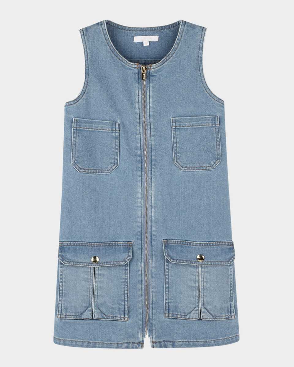 Girl's Denim Mini Dress, Size 4-6